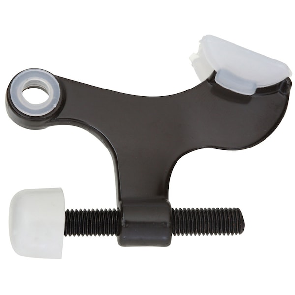 National Hardware Steel Oil Rubbed Bronze Black/White Hinge Pin Door Stop Mounts to door hinge N331-116 - main